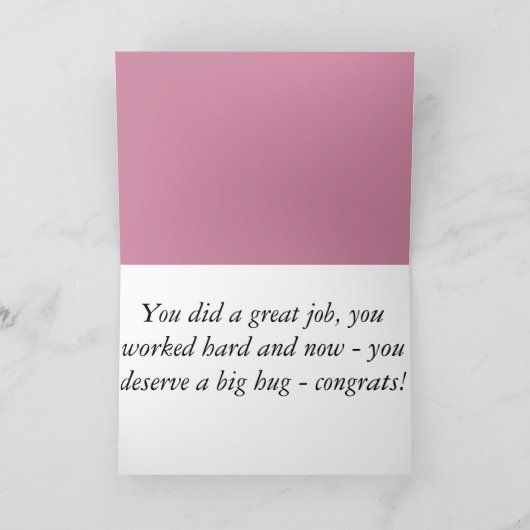 Glückwunsch zu zahnärztlichen Untersuchungen Karte (Innenseite)