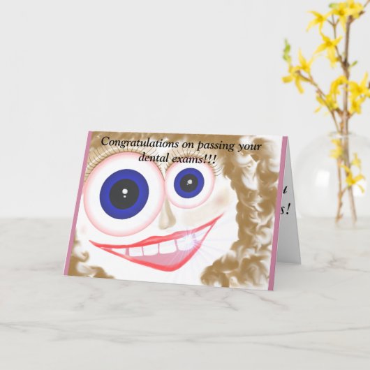 Glückwunsch zu zahnärztlichen Untersuchungen Karte (Gelbe Blume)