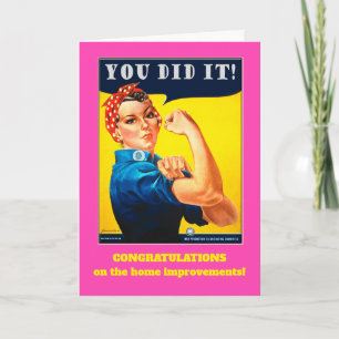 Glückwunsch Zuhause Verbesserung Rosie The Riveter Karte