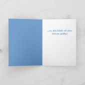 Glückwunsch-Zukunft Golfspieler-Blau Karte (Innenseite)