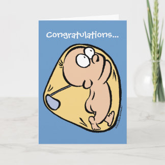 Glückwunsch-Zukunft Golfspieler-Blau Karte