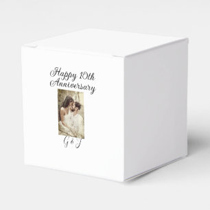 Glückwunsch zum 10. Hochzeitstag Foto Paar Name Bu Geschenkschachtel