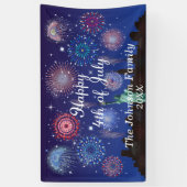 Glückwunsch zum 4. Juli in New York Banner (Vertikal)