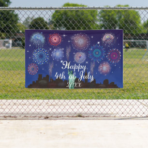 Glückwunsch zum 4. Juli in New York Banner