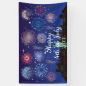 Glückwunsch zum 4. Juli in New York Banner (Vertikal)