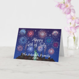 Glückwunsch zum 4. Juli in New York Karte