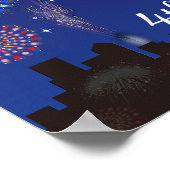 Glückwunsch zum 4. Juli in New York Poster (Ecke)