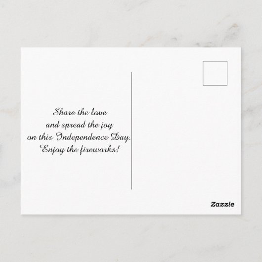 Glückwunsch zum 4. Juli in New York Postkarte (Rückseite)