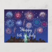 Glückwunsch zum 4. Juli in New York Postkarte (Vorderseite)