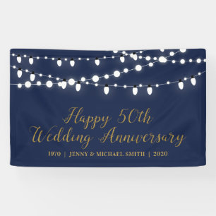 Glückwunsch zum 50. Hochzeitstag Party-Banner Banner