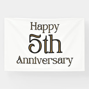 Glückwunsch zum 5-jährigen Jubiläum 4x6 Vinylbanne Banner