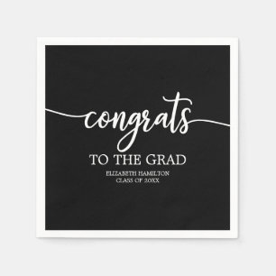 Glückwunsch zum Abschluss der Grad-Chic-Kalligrafi Serviette