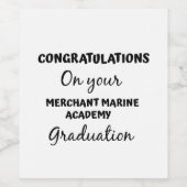 Glückwunsch zum Akademikgrad der Handelsmarine Weinetikett (Einzelnes Label)