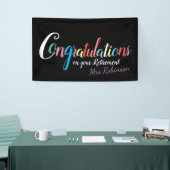 Glückwunsch zum Ausscheiden von Lehrern Banner (Messeveranstaltung)