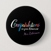 Glückwunsch zum Ausscheiden von Lehrern Button (Vorderseite)