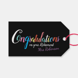 Glückwunsch zum Ausscheiden von Lehrern Geschenkanhänger