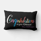 Glückwunsch zum Ausscheiden von Lehrern Lendenkissen (Rückseite)