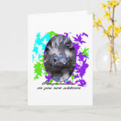 Glückwunsch zum Baby Karte (Gelbe Blume)