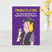 Glückwunsch zum Bachelor der angewandten Wissensch Karte (Gelbe Blume)