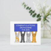 Glückwunsch zum Bestehen der Bar-Prüfung Postkarte (Stehend Vorderseite)
