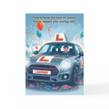 Glückwunsch zum Bestehen des Fahrtests (männlich)