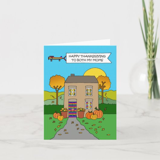 Glückwunsch zum Erntedanken an beide meine Mamas Karte (Vorderseite)