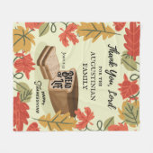 Glückwunsch zum Erntedankfest BREAD von LIFE Famil Fleecedecke (Vorderseite (Horizontal))