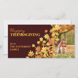 Glückwunsch zum Erntedankfest Herbst Leaves Foto G Feiertagskarte