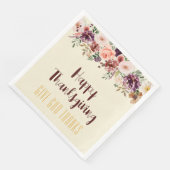 Glückwunsch zum Erntedankfest Herbstliche Blume un Serviette (Ecke)