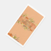 Glückwunsch zum Erntedankfest Rustikale Herbstleav Serviette (Ecke)