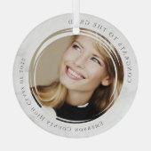 Glückwunsch zum Foto des Grand Abschluss Ornament Aus Glas (Rückseite)