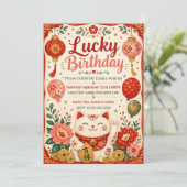 Glückwunsch zum Geburtstag Einladung (Stehend Vorderseite)