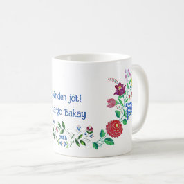 Glückwunsch zum Geburtstag Kalocsai Blume Folk Kaffeetasse