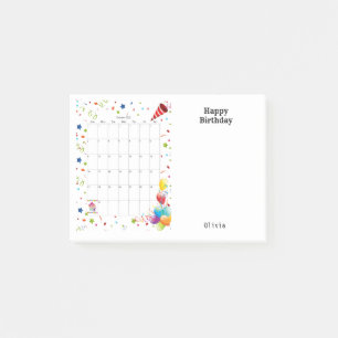 Glückwunsch zum Geburtstag Oktober 2022 Post-it No Klebezettel