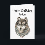 Glückwunsch zum Geburtstag Vater, Vater Spaß Wolf, Karte<br><div class="desc">Großartiges Bild für Vater,  Vater,  der Wölfe oder Tiere mit humorvollem Zitat über Loyalität und große Liebe,  mit heulen</div>