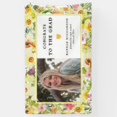 Glückwunsch zum Grad Yellow Daffodil Foto Banner (Vertikal)