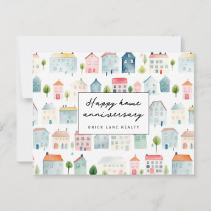 Glückwunsch zum Hausjubiläum Immobilien-Postkarte Postkarte