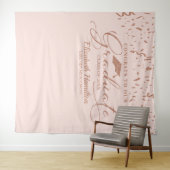 Glückwunsch zum Hintergrund der Rose Gold Pink Wandteppich (Beispiel (Horizontal))