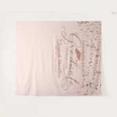 Glückwunsch zum Hintergrund der Rose Gold Pink Wandteppich (Vorderseite (Horizontal))