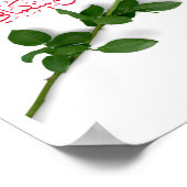 Glückwunsch zum Hochzeitsfest in Rot und Rose Poster (Ecke)