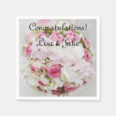 Glückwunsch zum Hochzeitspapier Napkins Serviette (Vorderseite)