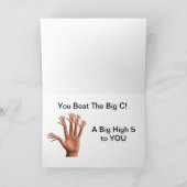 Glückwunsch zum Kampf gegen Krebs Karte (Innenseite)