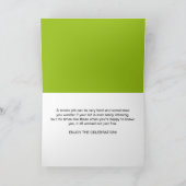 Glückwunsch zum Mutterstudium auf der rechten Seit Karte (Innenseite)