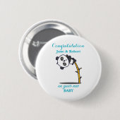 Glückwunsch zum neuen Baby Button (Vorne & Hinten)