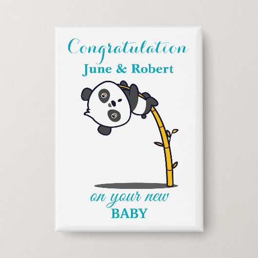 Glückwunsch zum neuen Baby Button (Vorderseite)