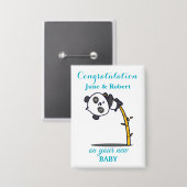 Glückwunsch zum neuen Baby Button (Vorderseite/Rückseite)