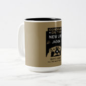 Glückwunsch zum neuen Job Zweifarbige Tasse (Vorderseite Links)