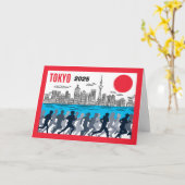 Glückwunsch zum Rennen in Tokio Karte (Gelbe Blume)