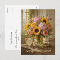 Glückwunsch zum Ruhestand Sonnenblumenstrauß