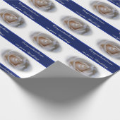 Glückwunsch zum White Rose Wrapping Paper Geschenkpapier (Ecke)